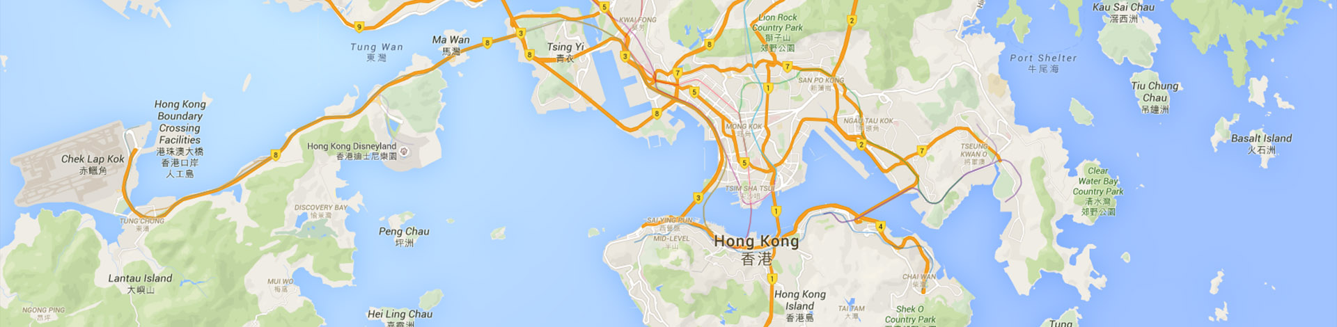 Map of Hong Kong